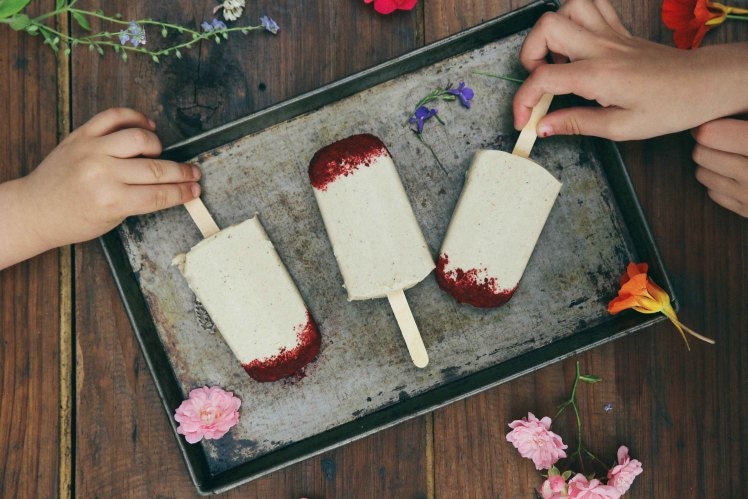 recipe: honey roasted banana popsicles